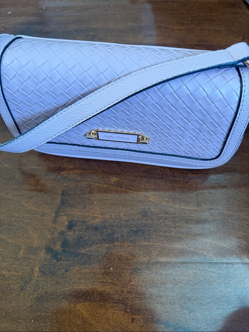 Nautica Pale Lavender Woven Shoulder Bag